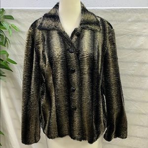 Chico's Persian Elegance Ester Faux fur Coat